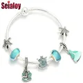 SEIALOY-Bracelets à breloques étoiles de mer pour femme verre de Murano original perles de tortues