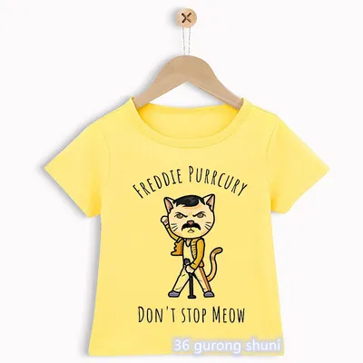 Freddie Mercury – T-Shirt à manches courtes pour fille et garçon vêtement de marque estival et