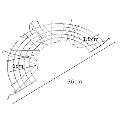 Support de filtre à huile pour friture multifonctionnel demi-cercle en acier inoxydable égouttoir