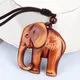 Collier pendentif éléphant en bois personnalisé bijoux longs cadeau unisexe mode exquise