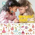 Tatouages Temporaires de Princesse Dorée en IQUE stickers pour Enfant Imperméables Faux Cadeau