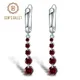 GEM'S BALLET-Boucles d'oreilles pendantes en pierre précieuse de grenat rouge naturel pour femme