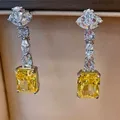 CAOSHI-Boucles d'oreilles pendantes en pierre jaune Kendning pour femmes mode élégante accessoires