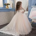 Robe à fleurs vintage pour filles robe longue pour enfants robe de soirée de mariage robe de