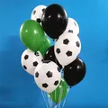 Ballon en Latex de Football Noir et Vert pour Homme et Enfant Décoration de ixd'Anniversaire