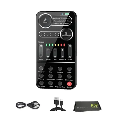 Mini changeur de voix K9 12 effets Audio différents 3.5mm pour jeux chanson téléphone cadeaux