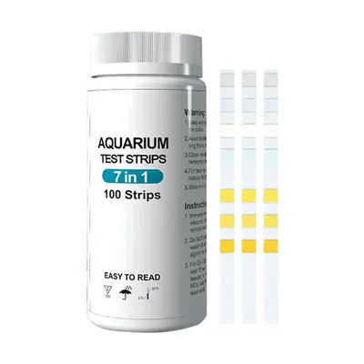 Bandelettes de Test pour Aquarium 100 pièces Kit de Test d'eau douce et salée pour Aquarium