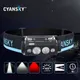 Cyansky – lampe frontale LED Rechargeable HS6R alimentée par batterie 18650 idéale pour le