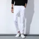 Jean Slim en Coton Blanc Pur pour Homme Pantalon de Marque Décontracté à la Mode Nouvelle