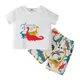 Baywell Summer Toddler Short Set Cute Cartoon Dinosaur Print Casual Short Sleeve Top Tee+Short