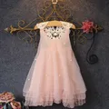 Robe d'été pour petites filles de 2 à 14 ans vêtements de princesse en dentelle tutu à fleurs