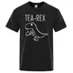 T-Shirts homme Thé Rex Dinosaure Drôle Café T-Shirts Mode Casual T-shirt Haute Qualité Streetwear