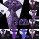 Hi-aught-Cravates de mariage florales violettes pour hommes boutons de manchette Hanky ensemble de