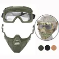 Masques de sécurité militaires + lunettes masque de protection Airsoft Paintball Skip masques de