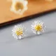 Boucles d'oreilles marguerite en argent Sterling 100% et 925 bijoux à la mode pour femmes et filles