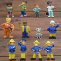 Figurines de Sam le Pompier en PVC pour Enfant 12 Pièces/Ensemble 3-6cm Collection de Modèles de