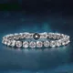 Bracelets de tennis Moissanite pour femme argent regardé 925 bracelet en or blanc bracelet de