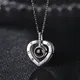 Collier ras du cou plaqué or Rose pour Femme amour mariage Projection je t'aime en 100 langues