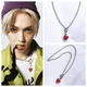 Collier pendentif coréen Hwang Hyun Jin Felix Same Red Love pour femme style punk accessoires en