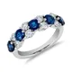 Huitan – bague de fiançailles en zircone cubique bleu/blanc anneau Chic rond bijoux de mariage de