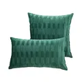 Inyahome-Juste de coussin en velours doux de couleur verte unie taie d'oreiller décorative