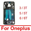 Boîtier de lunette de cadre moyen pour OnePlus X 1 A0001 3 5 6 3T 5T 6T LCD prenant en