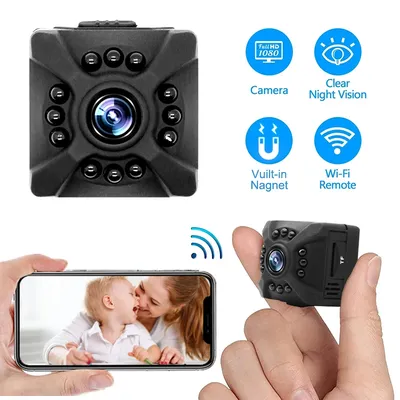Mini caméra de surveillance WiFi HD 1080p dispositif de sécurité domestique sans fil avec vision