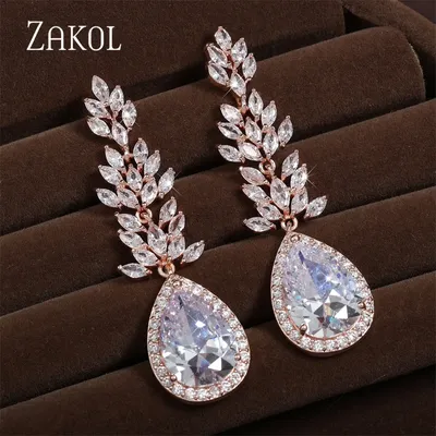 ZAKadvocate-Boucles d'oreilles longues en cristal de cuir chevelu en argent classique pour femmes