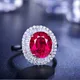 YaYI – bague de fiançailles en Zircon bijou de princesse taille 15ct rouge blanc blanc argent