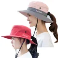 Chapeau de plage en forme de queue de cheval pour femme chapeau de soleil pour fille chapeau de