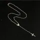 Collier catholique avec perles en acier inoxydable pendentif croix chaîne chapelet pendentif