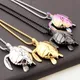 NewChimAnimal-Collier pendentif tortue pour femme collier en métal coulissant pendentif tortue