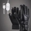 Gants chauffants pour hommes chauffe-mains USB pour moto gants chauffants pour randonnée course à