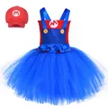 Costumes de jeu rick pour filles robes de princesse de dessin animé avec chapeau tenue tutu