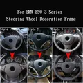 Cadre de décoration de volant de voiture garniture de style de voiture en ABS pour BMW Série 3