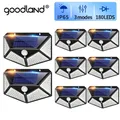 Goodland – lampe LED solaire avec capteur de mouvement projecteur puissant imperméable énergie du