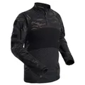 IDOGEAR-DulShirt à manches longues pour sports de plein air Airsoft chemise de skip noire