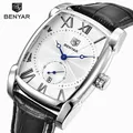 Benyar – montre en cuir pour hommes marque de luxe étanche style militaire horloge masculine