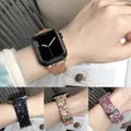 Bracelet en cuir scintillant brillant pour Apple Watch bracelet en diamant Bling pour femme IWatch