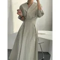 Robe longue d'été pour femmes chemise de soirée Vintage Maxi surdimensionnée robes de plage