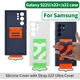 Étui en silicone pour Samsung Galaxy S22 Ultra support de dragonne antichoc S22 plus bracelet