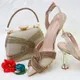 Ensemble de chaussures et de sacs de mariage pour femmes talons design italien style cristal