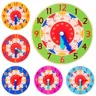 Colorful Learning Clock Model Mathematical Toy Time Learning for Baby Toddler 3+