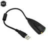 USB 2.0 Carte Son USB externe 7.1 Adaptateur 5HV2 à 3D CH Son Antimagnétique Audio Casque Micro