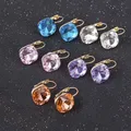 Boucles d'oreilles pendantes en cristal coréen pour femmes petites boucles d'oreilles or document