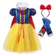 Robe de princesse de mariage pour enfants costume de cosplay de fête d'Halloween pour enfants robe