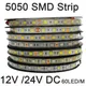 Bande lumineuse LED SMD 5050 12V/24V DC 5m 60 diodes/m Flexible éclairage de décoration
