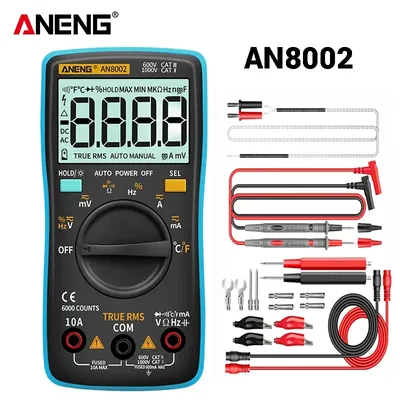 ANENG – multimètre numérique professionnel AN8002 condensateur à 6000 points True RMS tension
