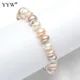 Bracelet en perles de culture d'eau douce pour femme couleurs mélangées 7-8mm 03/Wear vêtements