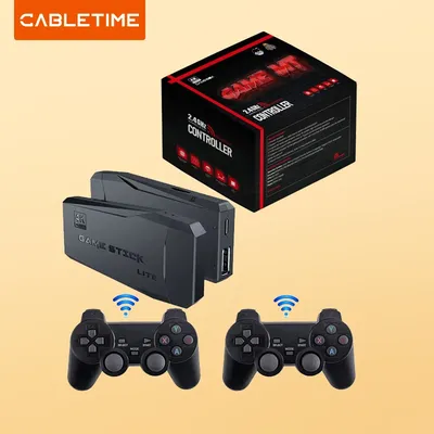 CABLEsmen-Manette sans fil pour console de jeu vidéo anciers de jeu HD 4K jeux rétro 64 Go grand